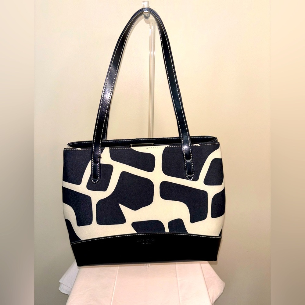 Kate Spade Chic Black and Tan Tote Bag